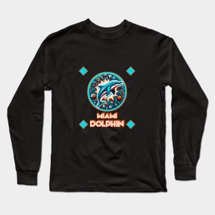 Miami Dolphin Football Zone Long Sleeve T-Shirt